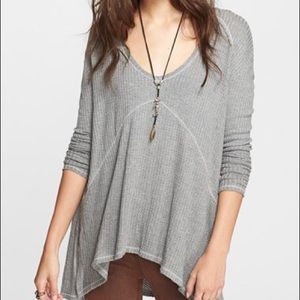 Gray Free People Long-Sleeve Sunset Park Thermal